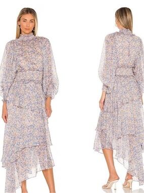 Elliatt Astrid Floral Midi Dress Size Small